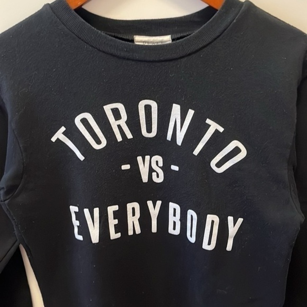 Peace Collective Toronto Vs Everybody Black Crewneck Sweatshirt Size XS